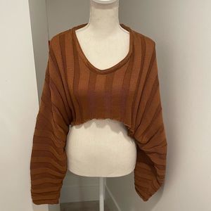 Tic Toc Cropped Ribbed Sweater